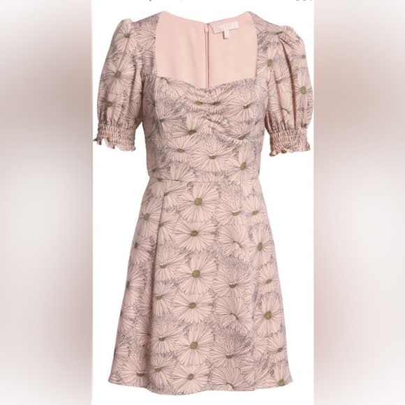 WAYF Light Pink Floral Mini Dress Womens size Large NWOT - Picture 3 of 9